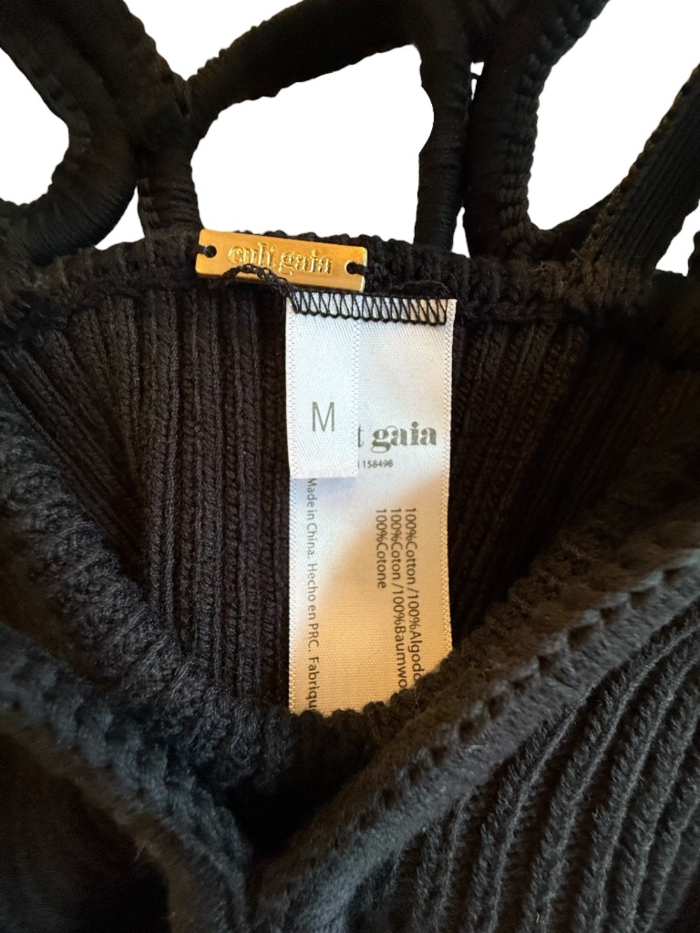 Cult Gaia Women's Danica Knitted Top Black M NWT - Picture 7 of 12